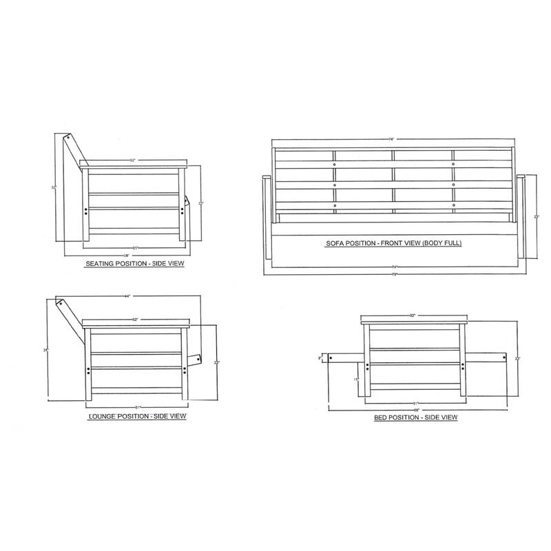 Somette Lexington Full-size Futon Frame in Weathered Gray Finish (Mattress not included)
