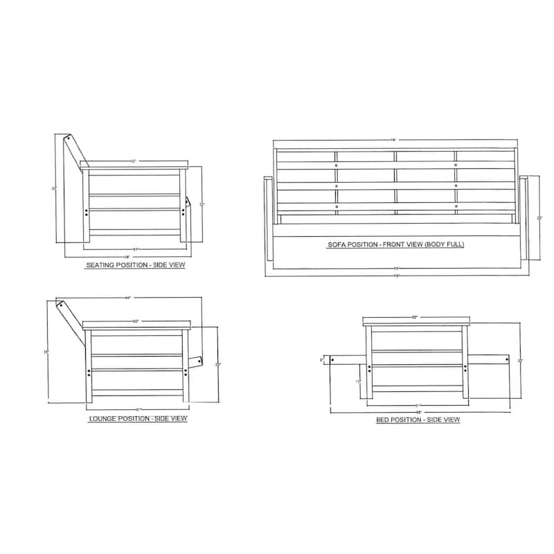 Somette Lexington Full-size Futon Set with Storage in Weathered White Finish with Mattress