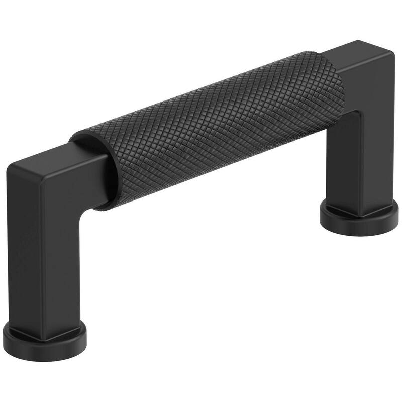 Amerock BP37622 Balata 3" Center to Center Knurled Handle Cabinet Pull - Matte Black