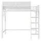 preview thumbnail 6 of 12, Full Size Loft Bed with Ladder and Storage Shelves