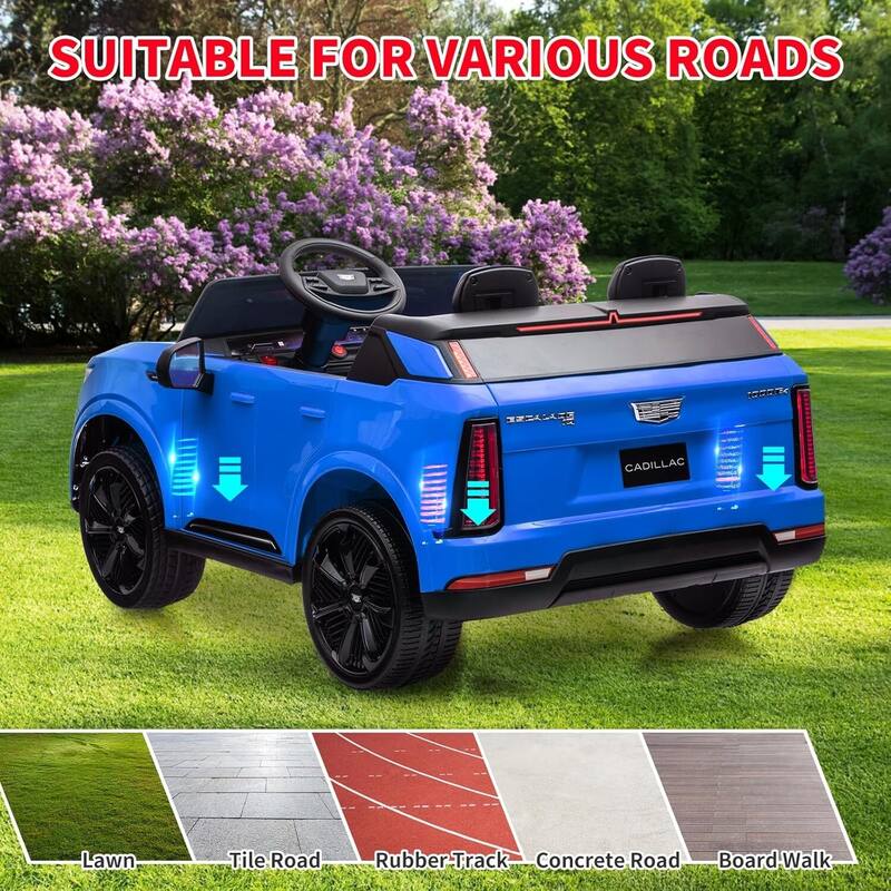 24V Electric 2-Seater Licensed Cadillac Kids Ride-on Car Toy for Kids Best Gifts