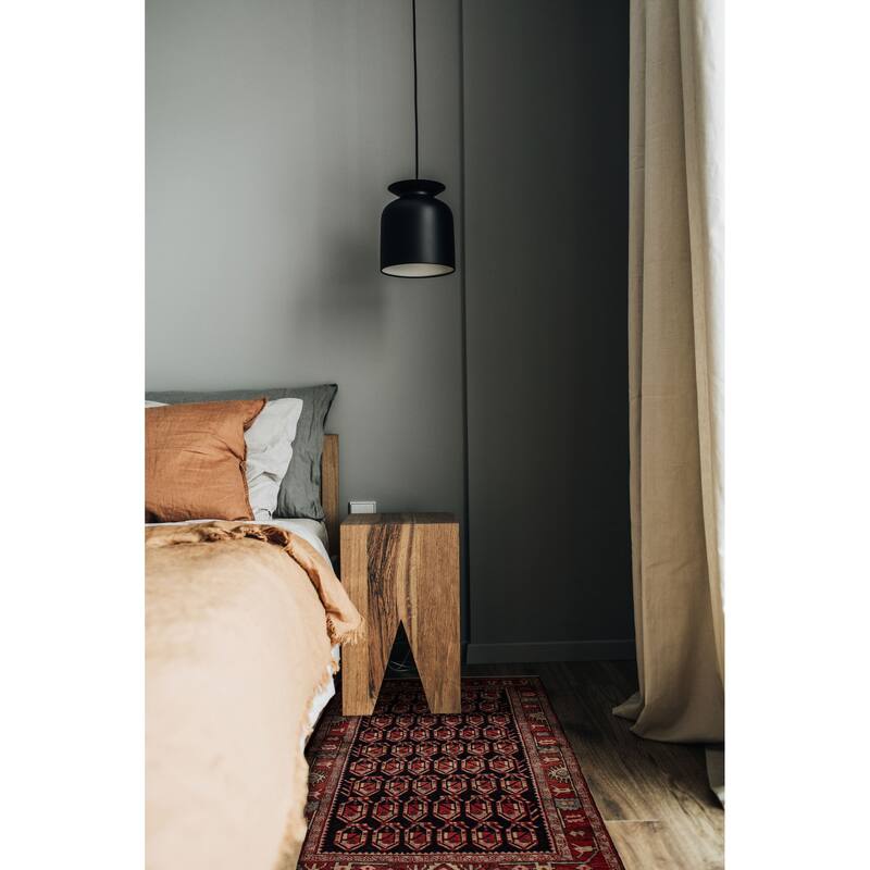 ECARPETGALLERY Hand-knotted Andelz Navy, Red Wool Rug - 4'6 x 7'4