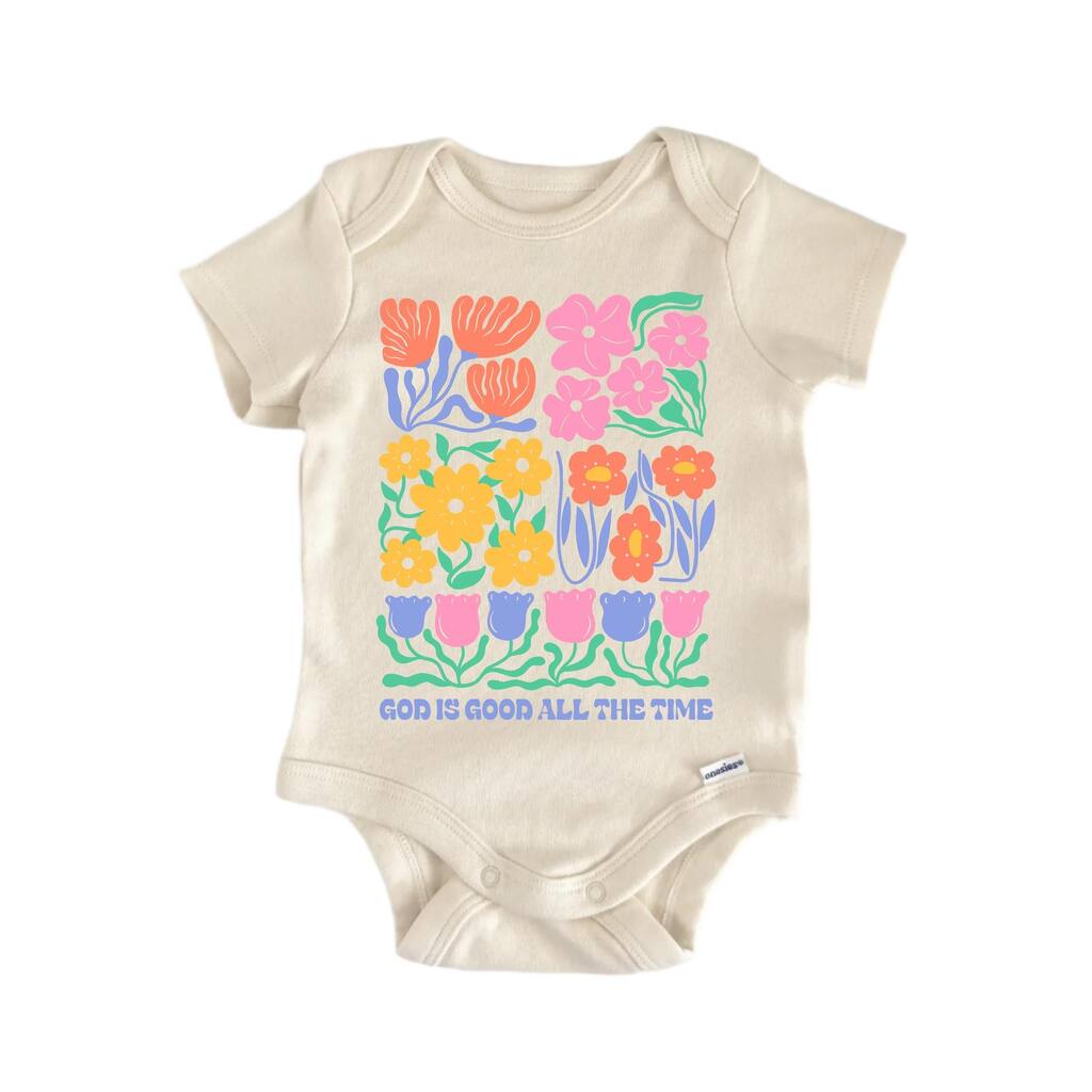 God Is Good All The Time Jesus Christian Religious - Baby Boy Girl Clothes Bodysuit