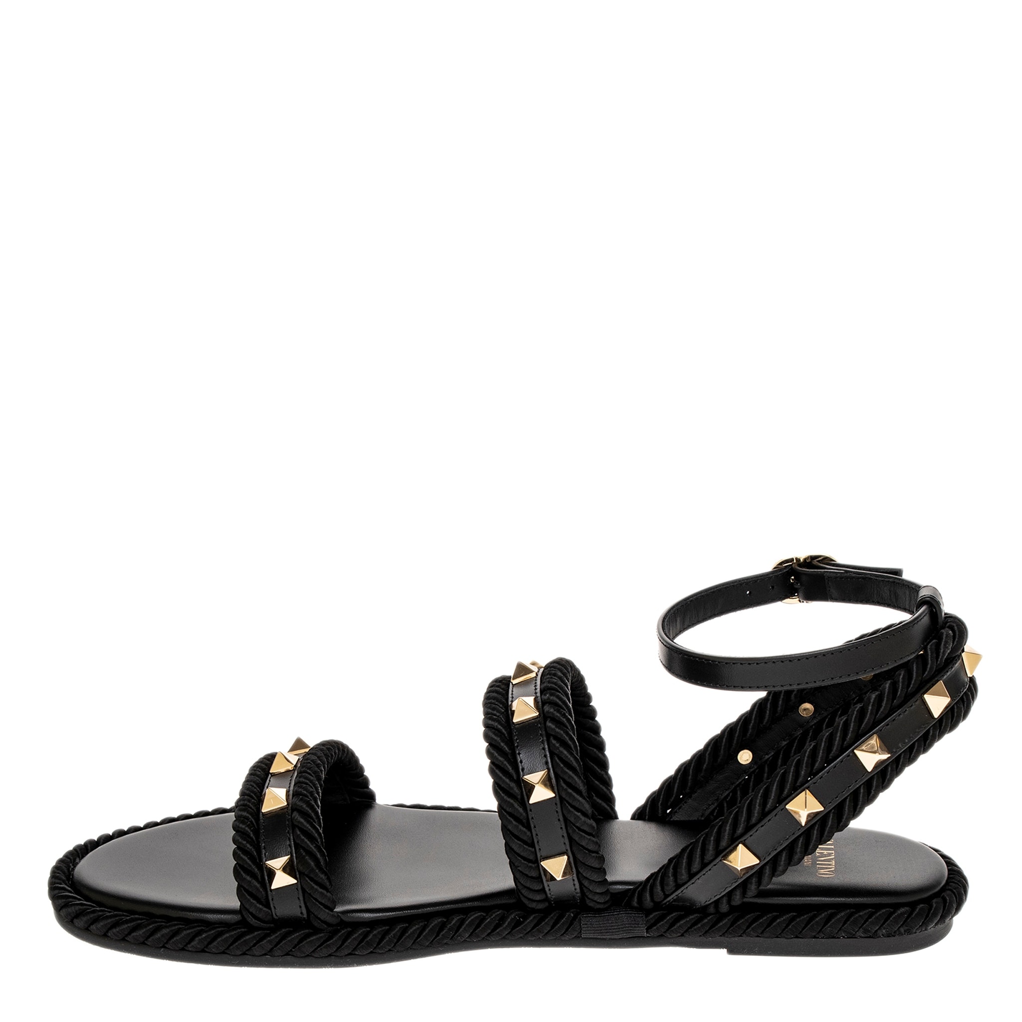 Valentino Rockstud Torchon Sandals - Overstock - 42901409