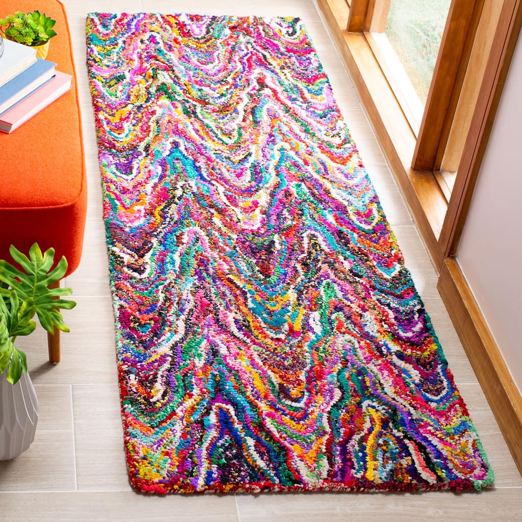 SAFAVIEH Handmade Nantucket Krishna Contemporary Cotton Rug