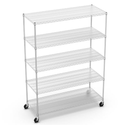 5 Tier 7500lbs Heavy Duty Adjustable Storage Rack Metal Shelf
