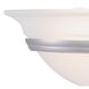 preview thumbnail 7 of 6, Da Vinci 1 Light Brushed Nickel Half Moon Wall Sconce White Glass - 12-in W x 6-in H x 6.25-in D