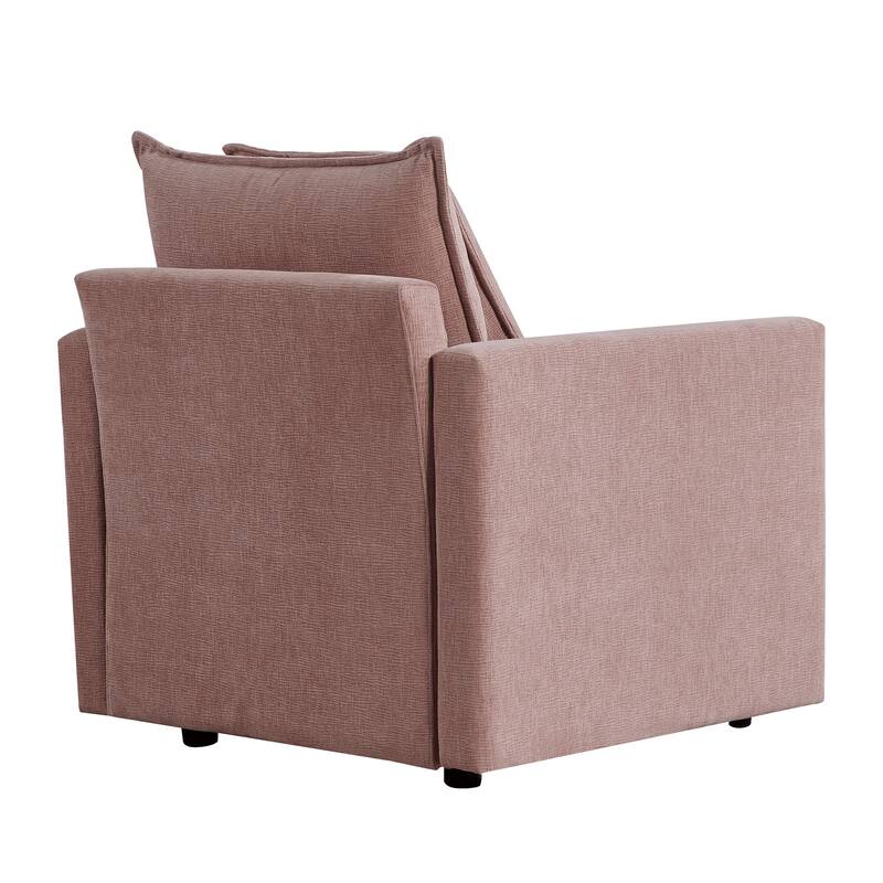 33.07" Upholstered Arm Chair with Solid Wood Frame