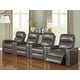 preview thumbnail 9 of 34, Abbyson Rider Faux Leather Theater Power Recliner Grey - 4 Piece