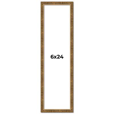 6x24 Frame Gold Solid Wood Picture Frame - Complete Modern Photo Frame
