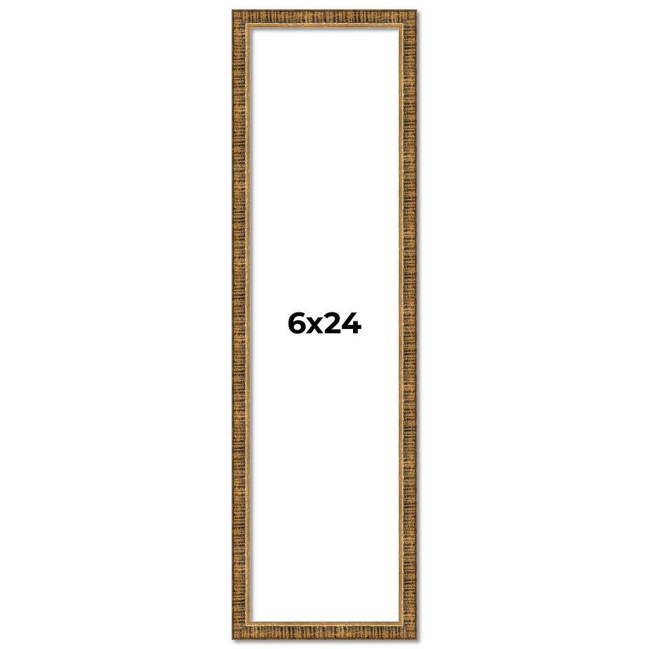 6x24 Frame Gold Solid Wood Picture Frame - Complete Modern Photo Frame