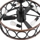 preview thumbnail 44 of 191, 16.5"/18.5"/20"/23.6"/24"/28" Vintage Distressed White Low Profile Caged Ceiling Fan with Light and Remote (7/6/5/3-Blade)