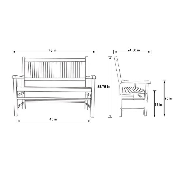 Shine Company Eden Garden Bench Black On Sale Bed Bath