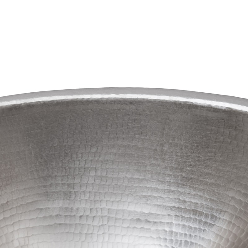 19-in Oval Self Rimming Hammered Copper Nickel Sink (LO19REN)
