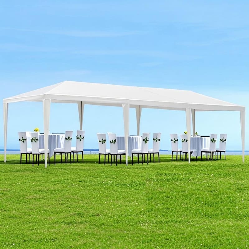 10 x 20 Wedding Party Canopy Tent Outdoor Gazebo with 6 Removable Sidewalls - White