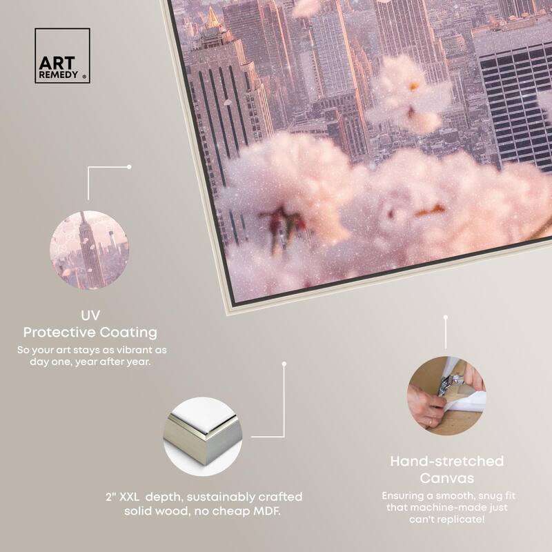 Raining Petals in NYC Canvas by Art Remedy