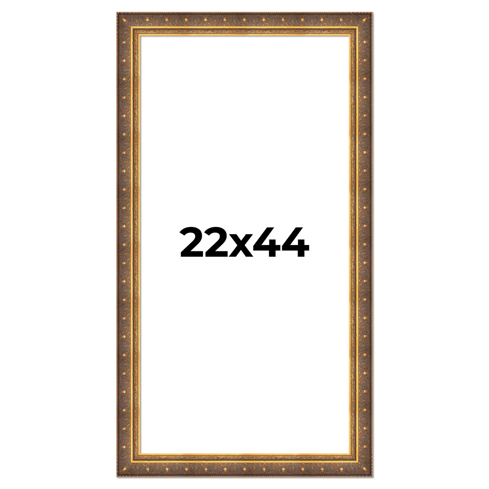 22x44 Frame Gold Real Wood Picture Frame inches Interior Frame Depth 1 inches Museo Bronze Ornate Photo Frame with UV Acrylic