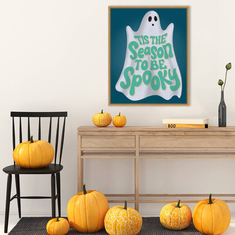 Hometown Halloween VII by Softshell Studio Framed Canvas Wall Art Print