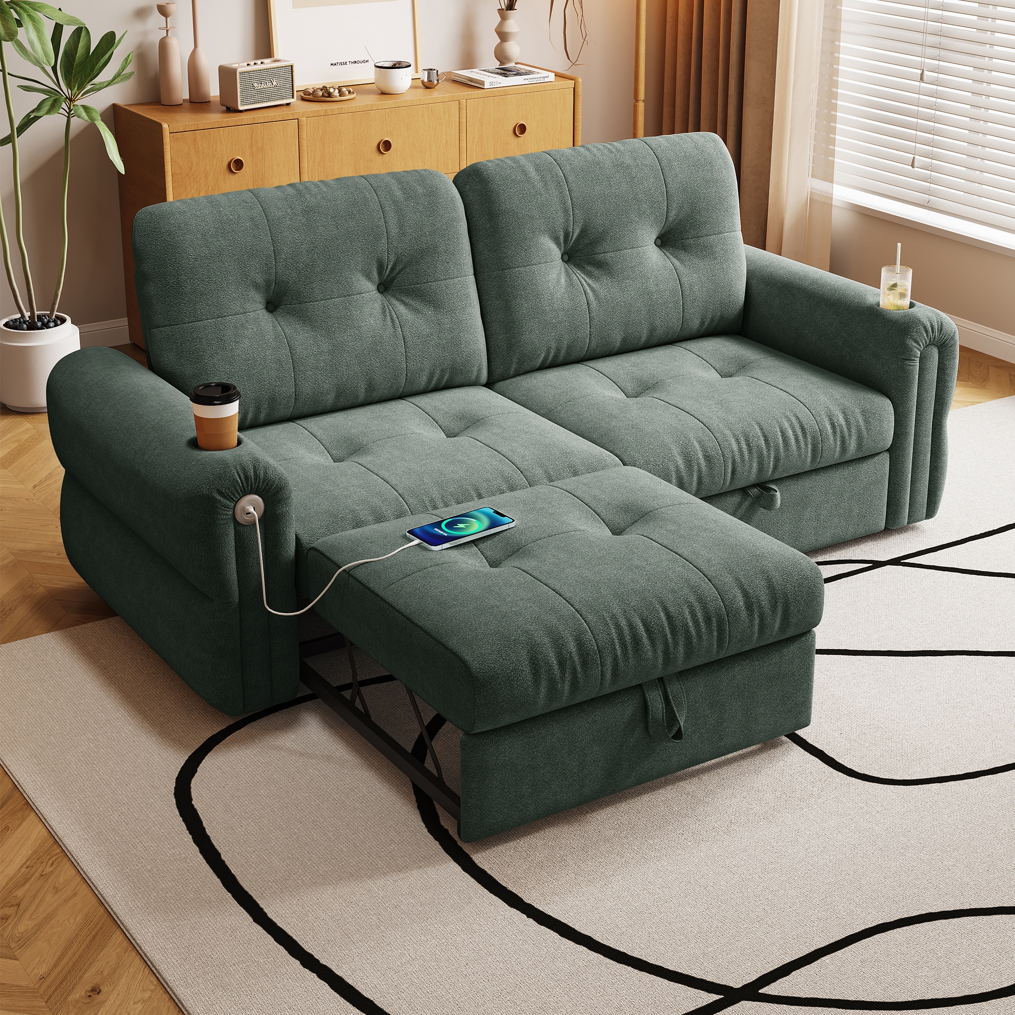 GDFStudio - Chenille Convertible 2-Seater 80.4