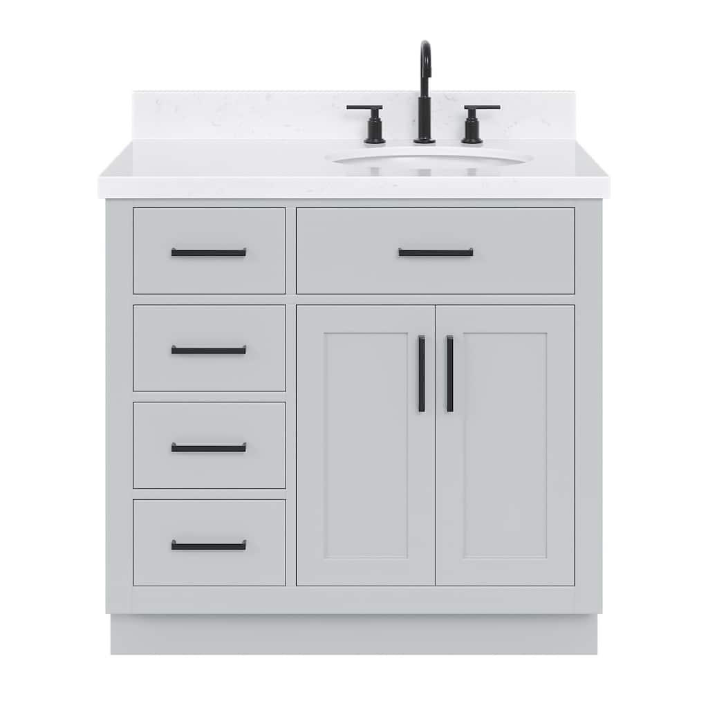 Ariel T036SRCQOVO Hepburn 36" Free Standing Single Basin Vanity Set