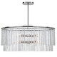 preview thumbnail 1 of 1, Bleecker 8 Light Polished Chrome Chandelier - 36'' W x 16'' H 36'' W x 16'' H