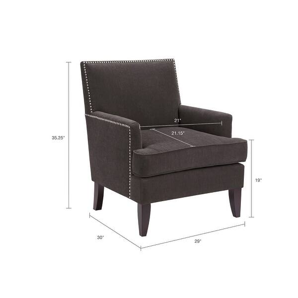 Colton Classic Accent Chair Nailhead Trim Club Chair Fabric Armchair