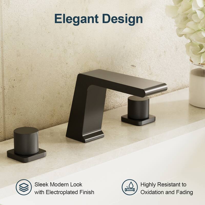 GRANDJOY 12" Rainfall & 6" Dual Shower System with 2-Handle Waterfall Faucet Set Combo Kit