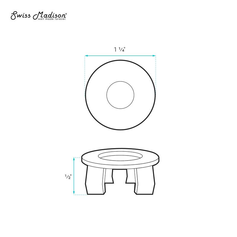 Overflow Sink Cover In Matte Black - 15.74" x 7.87" 7.08"