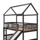 preview thumbnail 15 of 25, Wooden Twin Size House-shaped Loft Bed with Slide, Ladder and Guardrails
