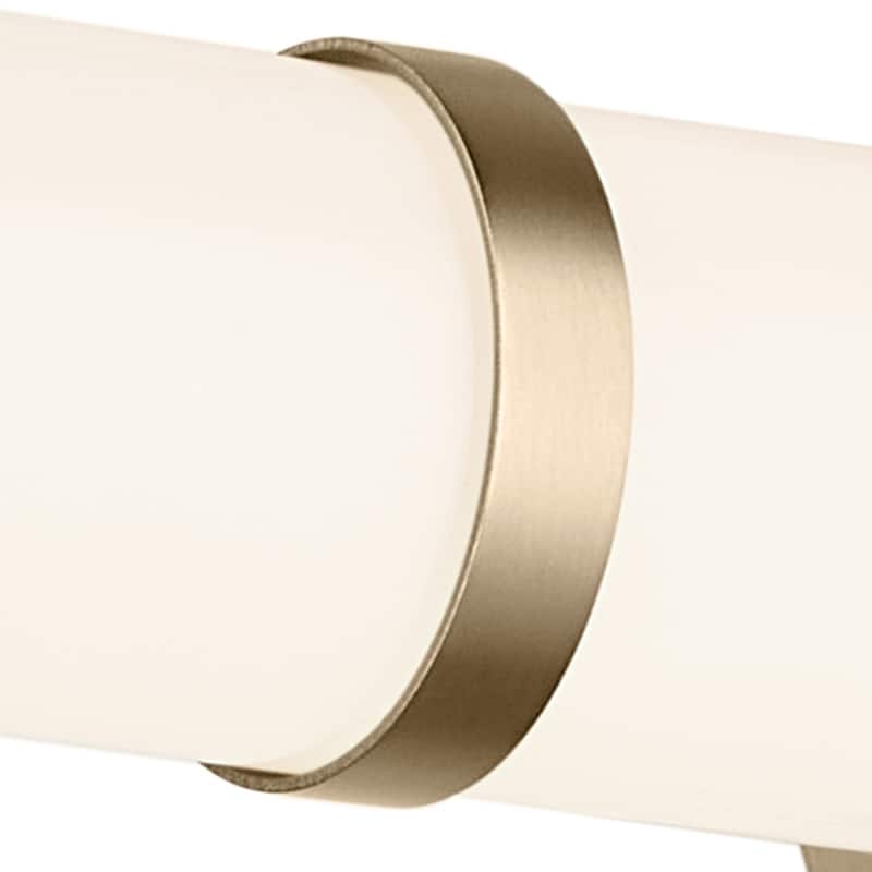 Kichler Lighting Rosh 32" Bath Bar Large LED with White Glass in Champagne Bronze