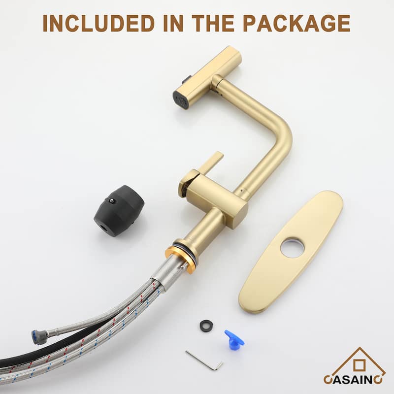 Single Handle Pull Down Sprayer Kitchen Faucet with Motion Sense Wave, Power Boost