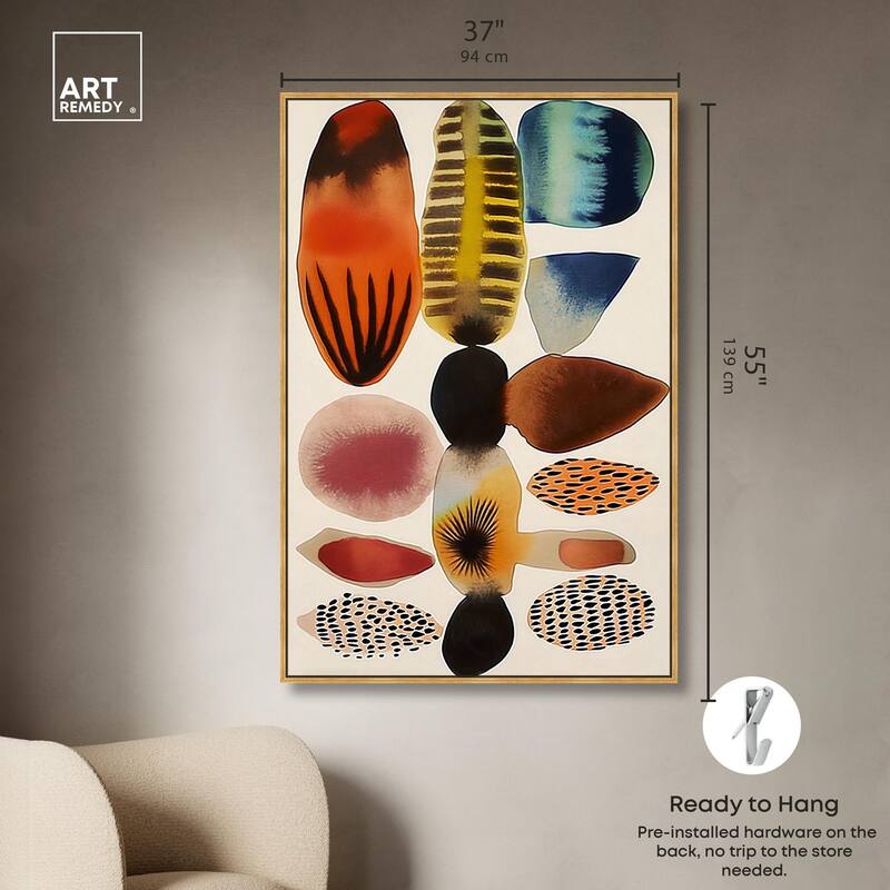 Assembled Pieces I Canvas by Art Remedy