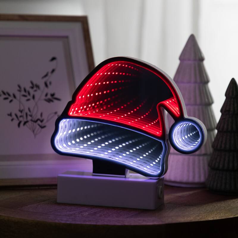 LED 3D Santa Hat Christmas Tunnel Light - 6.5"