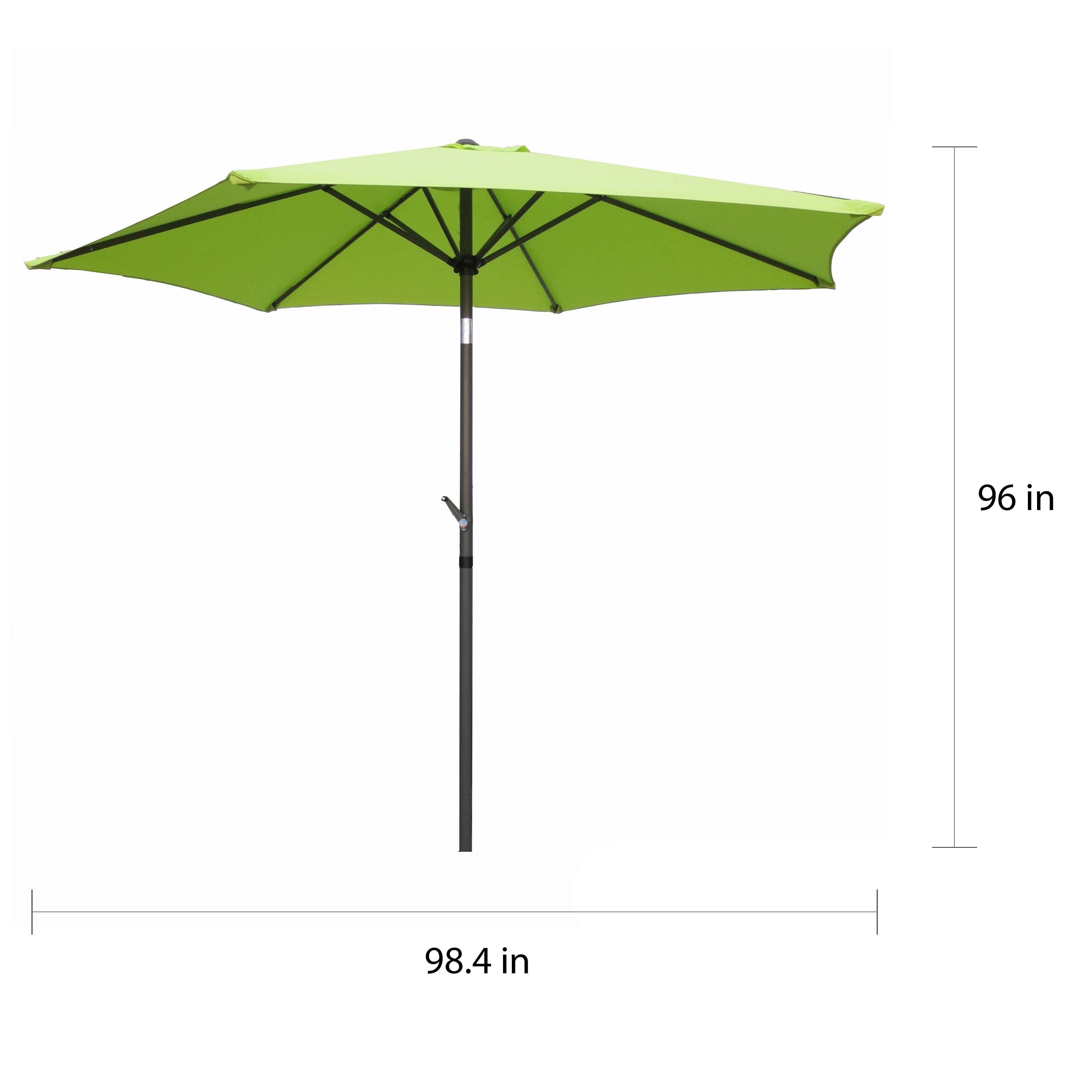 Shop Black Friday Deals On International Caravan St Kitts 8 Foot All Weather Crank And Tilt Patio Umbrella Overstock 2334485