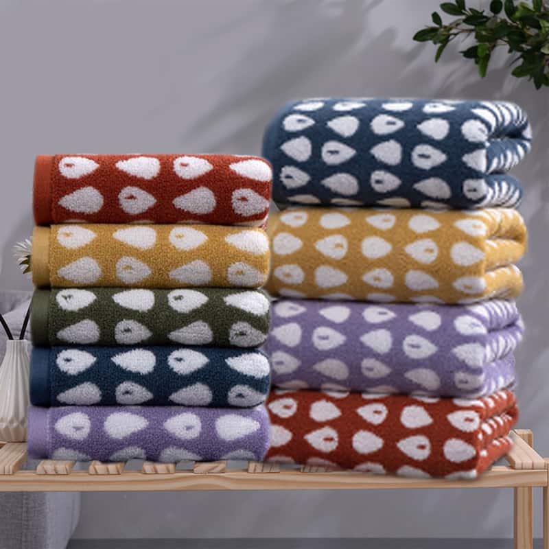 Cute Cartoon Hand Towel Set, 14" x 30" Pure Cotton Hand Towels, Soft Absorbent Decorative Towels for Home, Bathroom