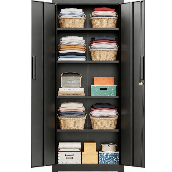 63''-72'' H Large-Capacity Lockable Closet Garage Storage Work