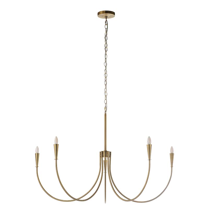Renwil Luzon 90" Height Ceiling Fixture, Plated Dark Antique Brushed Brass