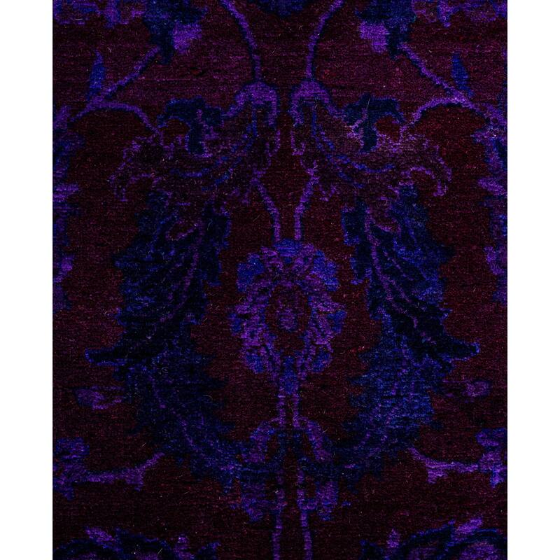 Overdyed One-of-a-Kind Hand-Knotted Area Rug - Purple - 3' 1" x 5' 2"