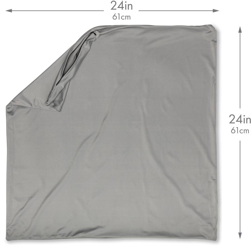 Throw Pillow Cozy Soft Microbead Dark Grey: 1 Pc