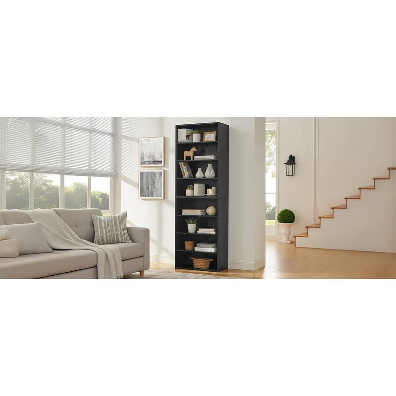 Storage Cabinet, Bookcase, Adjustable Shelf 8-layer Storage, Display Bookshelf, Home, Office