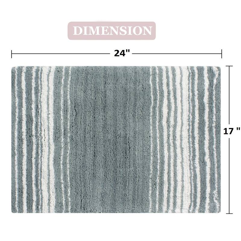 Gradiation Collection Absorbent Cotton Machine Washable Bath Rug
