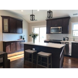 The Gray Barn Arbakka Grey 24-inch Saddle Bar Stools (Set of 2)