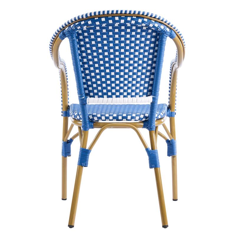 Christopher Knight Home - CaféBreeze Outdoor PE Wicker Dining Armchair with Aluminum Frame