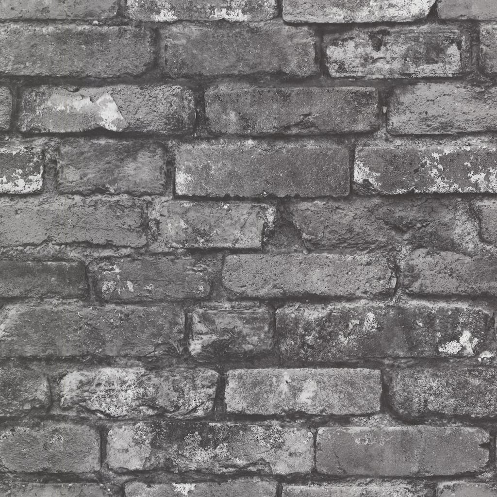Beacon House Brickwork Slate Exposed Brick Wallpaper - 20.5in x 396in x 0.025in