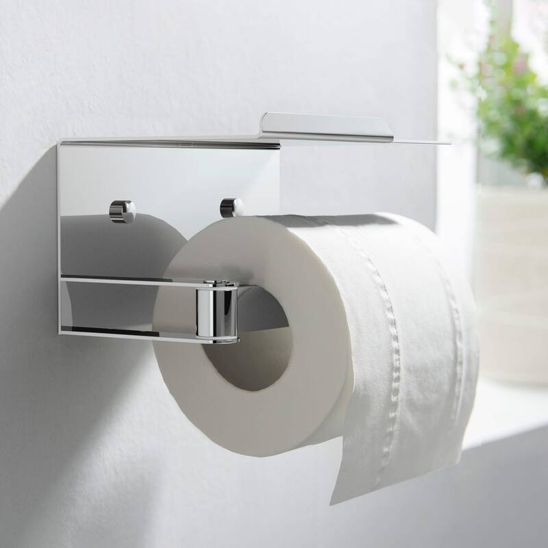 Bathroom Hardware Accessory Wall Mounted Toilet Paper Holder with Shelf