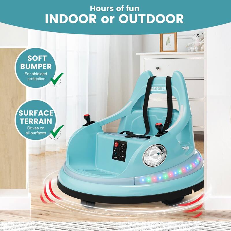12V Bumper Car Ride On Toys for Kids & Toddlers with Remote Control