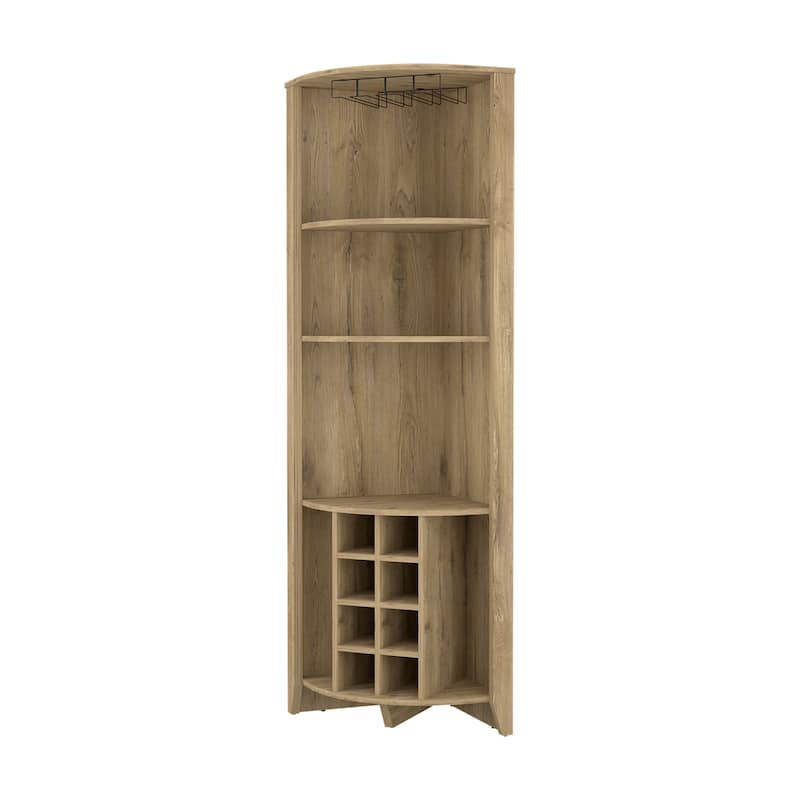 Morgana 8-Bottle 5-Shelf Corner Bar Cabinet