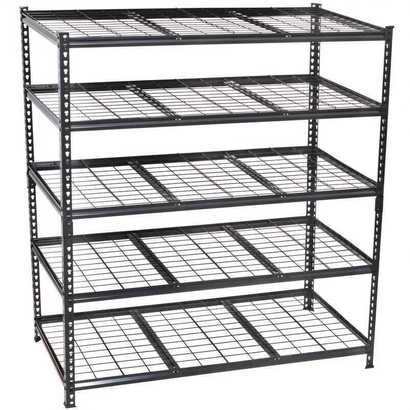5-Tier Heavy Duty Metal Shelving Unit,48"W x 24"D x72"H,Adiustable Storage Rack,Boltless Assembly,4000 lbs Total Load Capacity