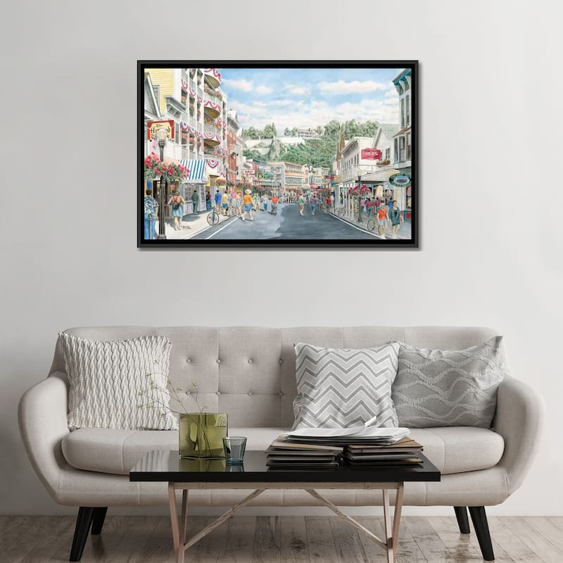 iCanvas "Main St., Mackinac Island" by Stanton Manolakas Framed Canvas Print
