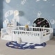preview thumbnail 9 of 10, Full Size Floor Bed Safety Kids Bed with High Guardrails (19.6 inch), Without Slat Concise Fence Bed for Boys Girls, White